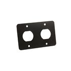 7568158 15165 Jr Products Black Usb Double Mounting Plate 756815151658