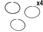 98-03 Vw 2.0l Engine Piston Ring Set X4 Standard German Made