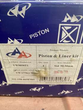 Vw9050t1 Aa Performance Vw Bug 90.5mm Type 1 Piston And Cylinder Kit New 1776