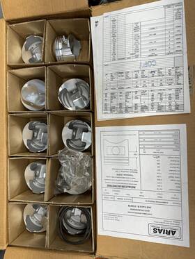 310419 Arias Small Block Chevy 350 .927 Forged High Compression Pistons 383 Stroker Sbc