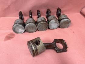 11241278194 Bmw E30 323i 320i E28 528e M20 Piston W Connecting Rod Set Of 6 Oem 118k Miles