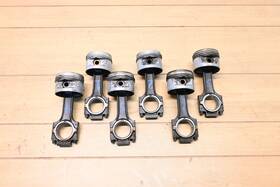 Bmw 11241288386 1987-1993 E30 E34 325 525 M20 2.5l Engine Piston Connecting Rod Set Of 6 Oem