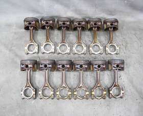 11251436082 Bmw 1999-2001 E38 750il M73 5.4l V12 Piston And Connecting Rod Set Of 12 Used Oe