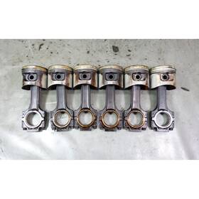11251714807 Bmw 1987-1988 E30 325i M20 2.5l Early Piston And Connecting Rod Set Of 6 Oem