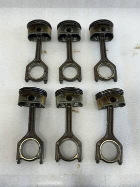 304.bm1s11 Bmw 2007 2008 2009 2010 2011 328i E90 Engine Pistons 6 Pieces N52 81k Miles