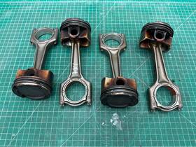 8654480 Bmw 16-19 X1 X2 F48 F39 2.0l Engine Piston With Connecting Rod Set Of 4 Oem