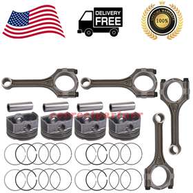 23510-2b010 Correctpartner 23041-2b600 23041-2b610 23041-2b620 23410-2b600 4 X Piston And Rings Kit Fit Hyundai Accent Kia Rio 1.6l Dohc 2012-16