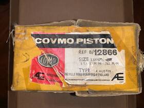 Covmo 12866 Good Used Austin Nash Metropollitan Set 4 Pistons With Rings Pins Std