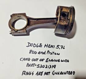 Dodge #53021319 5.7l Hemi Rod And Piston - Used
