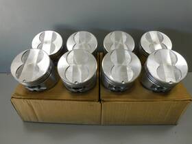 Enginetech P1516 Chrysler Dodge Mopar 318 V8 1967 - 1984 8 Flat Top Pistons Std Size