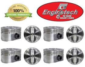 P3014 Enginetech Chevy Chevrolet 350 5.7 Hypereutectic Dish Top Pistons 8 96 - 02