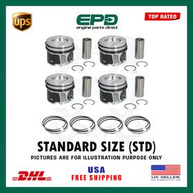 Epd 448dt-pr11020-epd Range Rover Sport Piston And Rings Set Std 4 Pcs For 448dt 4.4l Diesel Engine