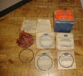 81a6149-f-060 Ford Nos - Oem 81a-6149-f Engine Piston Rings .060 Inch 1932-1942 Flathead V8 90hp