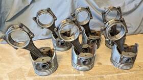 C2oe-6110 Ford Original 170 Straight 6 Pistons And Connecting Rods Standard C1de