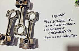 Ford #cm5g-6205-fa Ecoboost 1.0l Set Of 3 Rods And Pistons - Used