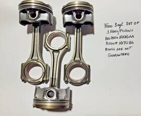 Ford #hx7gea #hx7gaa 3 Cylinder Set Of Rods And Pistons - Used