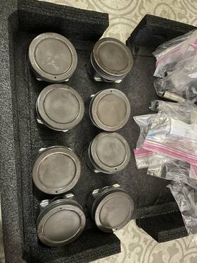 General Motors 12573833 Gm 5.3l Pistons And Rings Oem 8pc Hypereutectic Coated Skirt Dish Top 3.780 Inch Float
