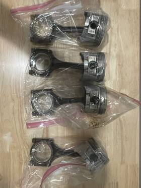 13102-pk2-662 Honda Pistons With Connecting Rods Set Fits 2.0l B20a5 88-91 Prelude Si