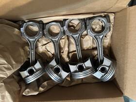 Honda Pna-04 Oem K-series K20/k24 Pistons And Rods Set Pna 04 Civic Si Rsx Tsx