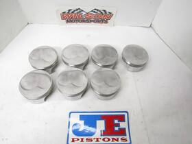 1141122 Je 7 Used Gas Ported Dome Pistons 4.145 Bore 23 Degree Sb Chevy Cp
