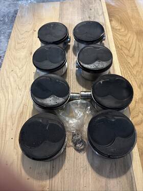 617r Je Pistons 18 Degree Sbc 400 Set Of 8 Standard Bore 4.125