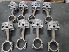 373699 Je / Scat Sbc 355 2bbl Lightweight Flat Top Pistons With 5.7 Rods Imca