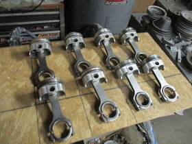 Keith Black 17068 Kb777 454 Pistons .100 Over H Beam Rods Used Nice Drag 11 To 1