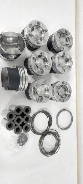 Mahle 930036275 Forged Diesel Race Piston Pins And Ring Kit. 4.075 Inch Bore