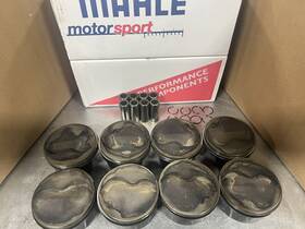 197726865 Mahle Pistons - Sbc Powerpak Flat Top Piston Set 4.065 Bore -8.90cc