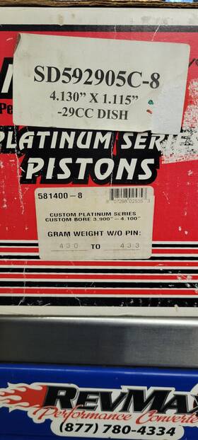 581400-8 Manley Platinum Series Pistons Lsx Ls1 Ls2 Ls7 Stroker Pro Street Race Forged