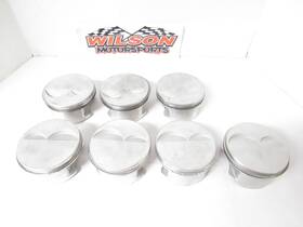 591640 Manley 7 Used Sb Chevy Flat Top Pistons 4.040 Bore Imca Ump
