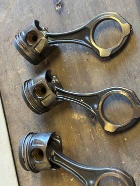 Mercedes-benz 6420308217 3x Pistons Rings Rods Or Mercedes-benz Om642 3.0 Oe