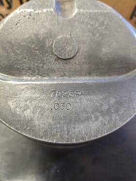 L-203p Mopar 383 Dome Pistons .030 Over With Pins