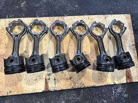1946419 Paccar 2015 Set Of 6 Mx13 Diesel Engine Connecting Rod/piston Oem