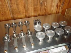 Ls4.135 Piston And Rod Set Ls Chevrolet Chevy Engine Pistons 4.135 Inch Bore 6.350 Connecting Rods 8