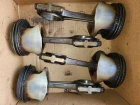 304.po1k87 Porsche Oem 924s Piston And Rod Set Fits 2.5l I4 1987 1988 87 88 944 Na