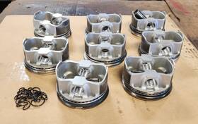Sealed Power L2491nf40 Speed Pro Forged Pistons With Rings For Chevy 383 Stroker .040 Uded