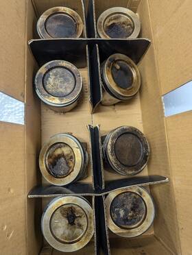 1633.030 Silvolite 1633 .030 Dish Pistons And Pins 1968-1980 Olds 350 Oldsmobile 350ci