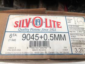 12125p Silvolite / Hastings Pistons Set/6 For Nissan/datsun 240z 2.4 L24 260z 2.6 L26 .5mm Bore