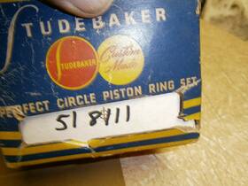 518111 Studebaker Piston Ring Set 1938-40 Commander 6 Std Usa Cast Iron Nos