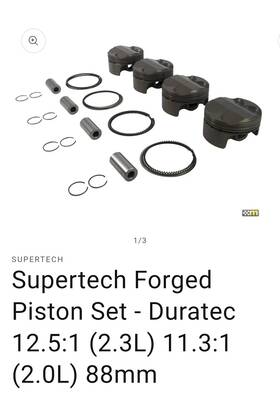 P4198.20 Super Tech Supertech 88mm Bore Forged Pistons Set Of 4 With Wrist Pins