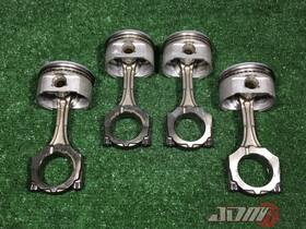 Toyota 13101-16220 4age Pistons And Connecting Rods Black Top 20v / 13201-19155