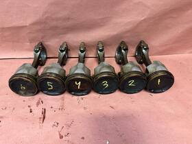 Toyota 131014208002 Supra 3.0l Piston And Connecting Rod Set Of 6 Oem 85k Miles