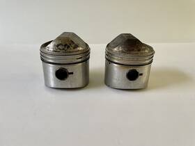 T100r Triumph 18289 Daytona Pistons With Rings 1973 Original 500 Cc Twins Motorcycle