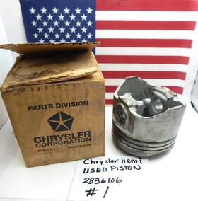 2836106 Trw Automotive Vtg Chrysler 426 Hemi Racing Race Engine Piston Box Trophy Dodge Mopar