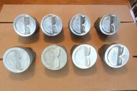 3866954 Trw Chevrolet 8 Factory Chevy L79 327 Forged Dome Top Pistons Corvette Chevelle