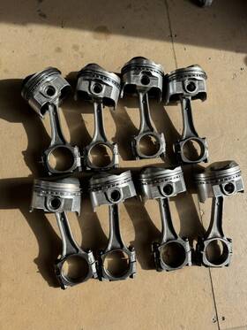 L2308af Trw Speedpro 8 Gm 427 Bbc Forged Aluminum Open Chamber Hi Comp. Pistons/rods Zl1 L88 .030