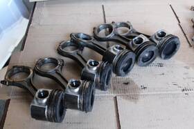 304.vw1512 Volkswagen 2011 2012 2013 2014 Touareg Motor Engine Pistons 3.0l Diesel 6 Pieces