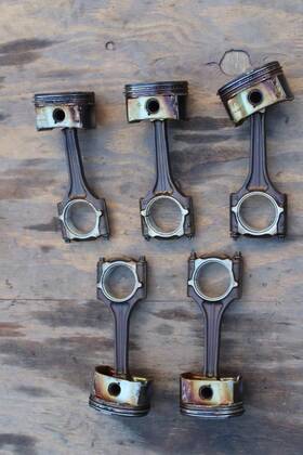 304.vw1k09 Volkswagen 2008 2009 2010 Jetta Engine Piston Rod Arms 2.5l Cbua 5 Pieces