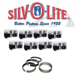 Silvolite Hypereutectic Pistons SET/8+MOLY Rings For Gm Chevy 5.7L LS1 Press Std. Fixed Price $326.56.